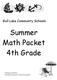 Summer Math Packet 4th Grade
