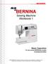 BERNINA Sewing Machine Workbook 1