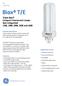 Biax T/E. Triple Biax Compact Fluorescent Lamps Non-Integrated 13W, 18W, 26W, 32W and 42W. GE Lighting. Product description.