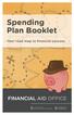 Spending Plan Booklet. Your road map to financial success