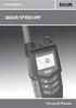 USER MANUAL SAILOR SP3510 VHF