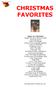CHRISTMAS FAVORITES TABLE OF CONTENTS