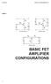 ANALOG FUNDAMENTALS C. Topic 4 BASIC FET AMPLIFIER CONFIGURATIONS