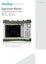 Product Brochure. Spectrum Master. Compact Handheld Spectrum Analyzer. MS2712E MS2713E 9 khz to 4 GHz 9 khz to 6 GHz