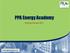 PPA Energy Academy. Training Courses