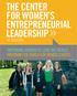 THE CENTER FOR WOMEN S ENTREPRENEURIAL LEADERSHIP AT BABSON