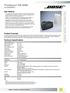 FreeSpace DS 40SE TECHNICAL DATA SHEET. loudspeaker. Key Features. Product Overview. Technical Specifications