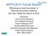 WSTS-2015 Tutorial Session