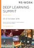 DEEP LEARNING SUMMIT. Singapore October #reworkdl. Grand Copthorne Waterfront Hotel Singapore, 392 Havelock Road