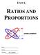 RATIOS AND PROPORTIONS