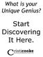 What is your Unique Genius? Start Discovering It Here.