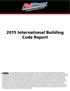 2015 International Building Code Report WARNING