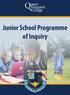 Junior School Programme of Inquiry