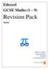 Revision Pack. Edexcel GCSE Maths (1 9) Statistics. Edited by: K V Kumaran