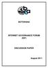BOTSWANA INTERNET GOVERNANCE FORUM (IGF) DISCUSSION PAPER
