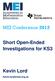 MEI Conference Short Open-Ended Investigations for KS3
