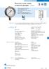 Bourdon tube safety pressure gauges EN 837-1