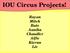 IOU Circus Projects! Rayan Mitch Rute Aanika Chandler Alfie Kieran Liv