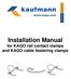 Installation Manual for KAGO rail contact clamps and KAGO cable fastening clamps