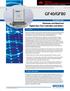 GF40/GF80. Data Sheet. Elastomer and Metal Seal Digital Mass Flow Controllers and Meters. Overview. Product Description.