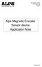 Alps Magnetic Encoder Sensor device Application Note