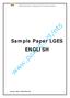 Sample Paper LGES ENGLISH