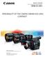 CINEMA EOS LENSES CONTRAST PERSONALITY OF THE CANON CINEMA EOS LENS: WHITE PAPER