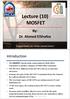 Lecture (10) MOSFET. By: Dr. Ahmed ElShafee. Dr. Ahmed ElShafee, ACU : Fall 2016, Electronic Circuits II