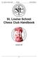 St. Louise School Chess Club Handbook