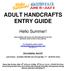 ADULT HANDCRAFTS ENTRY GUIDE