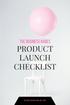 The Business Babes PRODUCT LAUNCH CHECKLIST