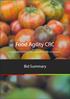 Food Agility CRC SHARING DATA TO BUILD BRAND, MARKETS, JOBS AND EXPORTS. Bid Summary