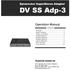 Operation Manual. Dynavector SuperStereo Adapter DV SS Adp-3
