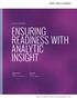 ENSURING READINESS WITH ANALYTIC INSIGHT