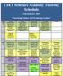 CSET Scholars Academy Tutoring Schedule