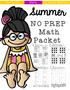 Grade 5 Math By Kelly McCown. Summer. NO PREP Math Packet