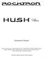 Instruction Manual. HUSH is a registered trademark of GHS Corporation