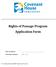 Rights of Passage Program Application Form