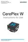 CerePlex W. Instructions for Use. 630 Komas Drive Suite 200 Salt Lake City UT USA P F