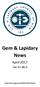 Gem & Lapidary News. April Vol. 43 No 4. Print Post Approved PP243352/00002
