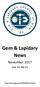 Gem & Lapidary News. November Vol. 43 No 11. Print Post Approved PP243352/00002