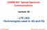 Lecture LTE (4G) -Technologies used in 4G and 5G. Spread Spectrum Communications