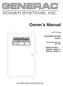 Owner s Manual POWER SYSTEMS, INC. GENERACR. Automatic Transfer Switch. Model Numbers , , ,