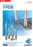 TPDB. Top Solid Piercing Drill Blade. Multi-functional machining with strong clamping system and new technology