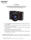 Press Release. 1 Among compact digital still cameras. According to Sony research, as of September 12, 2012.