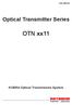 User Manual. Optical Transmitter Series. OTN xx11. KOBRA Optical Transmission System