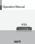 Operation Manual. Pre Amplifier PP-6214