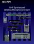 UHF Synthesized Wireless Microphone System