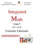 Math. Integrated. Trimester 3 Revision Grade 7. Zayed Al Thani School. ministry of education.