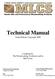 Technical Manual. Tenth Edition, Copyright Compiled by: The Woodworking Technical staff at MLCS Ltd.